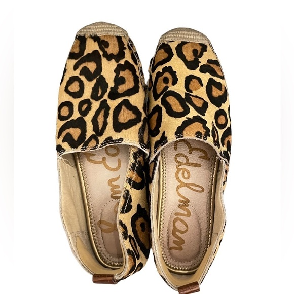 Sam Edelman Khloe Leopard Print Calf Hair Espadrilles Size 5.5 - Picture 3 of 7